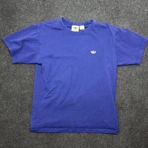 Adidas Shirt Mens Small Blue Trefoil Logo Skateboarding Cotton Tee T-Shirt